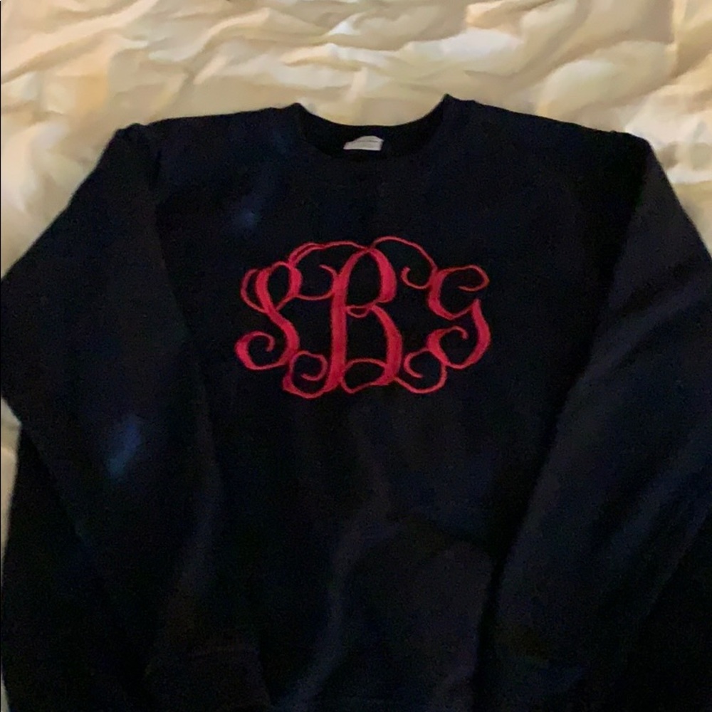Monogrammed Navy Sweatshirt